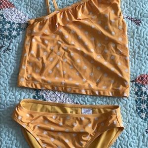 Gap girls two piece ruffle swim suit